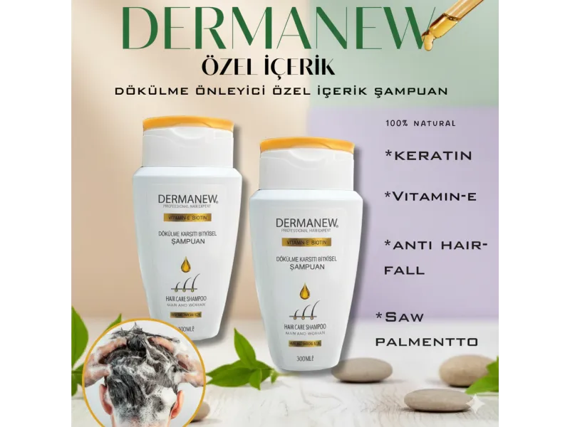 Dermanew 2’Li Dökülme Karşıtı Bitkisel Şampuan