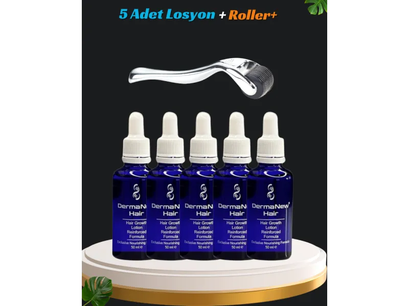 Dermanew 5’Li Saç Bakım Serumu + Roller
